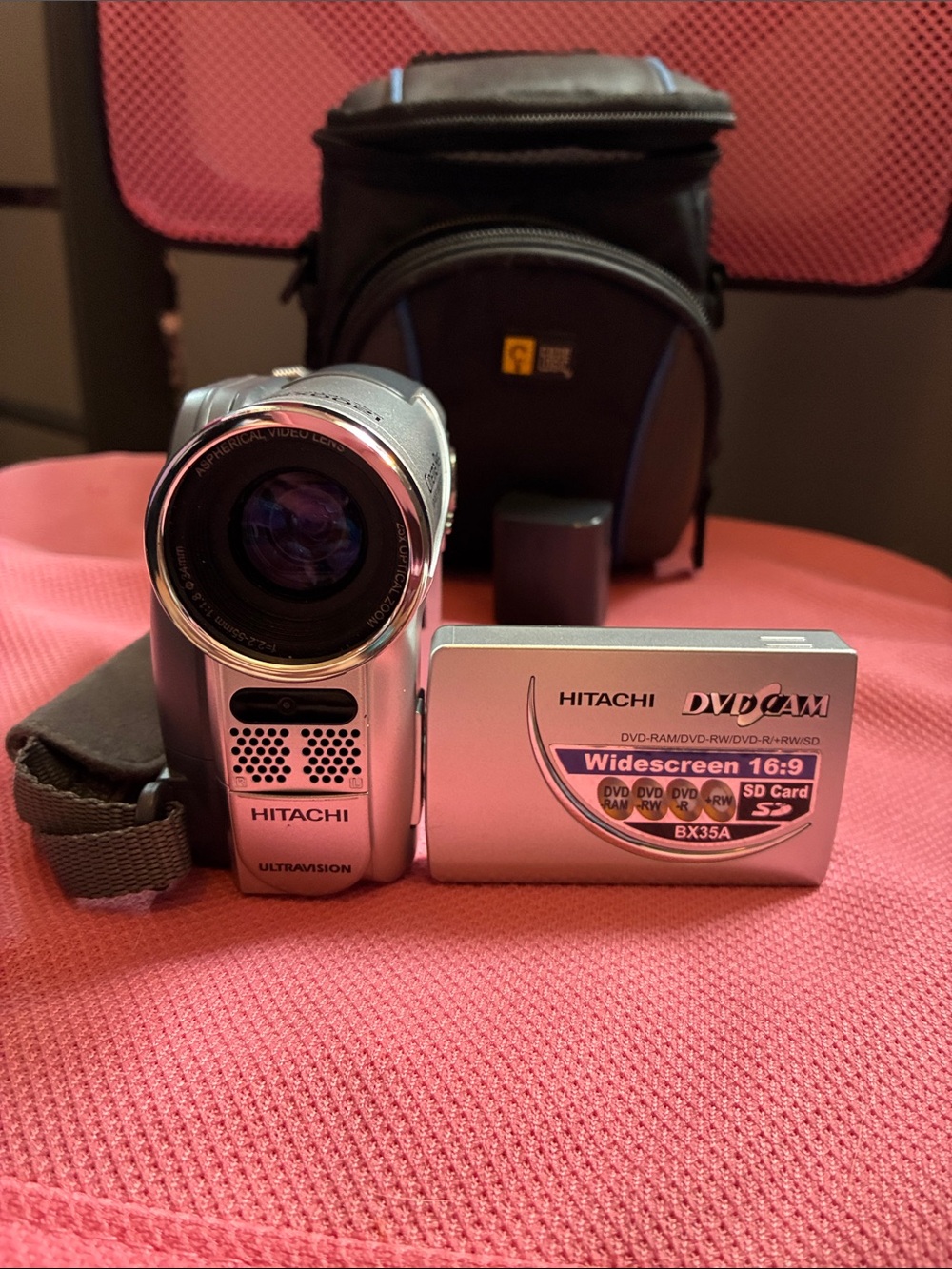Hitachi Silver DVD Camcorder — Widescreen 16:9, SD Card Compatible